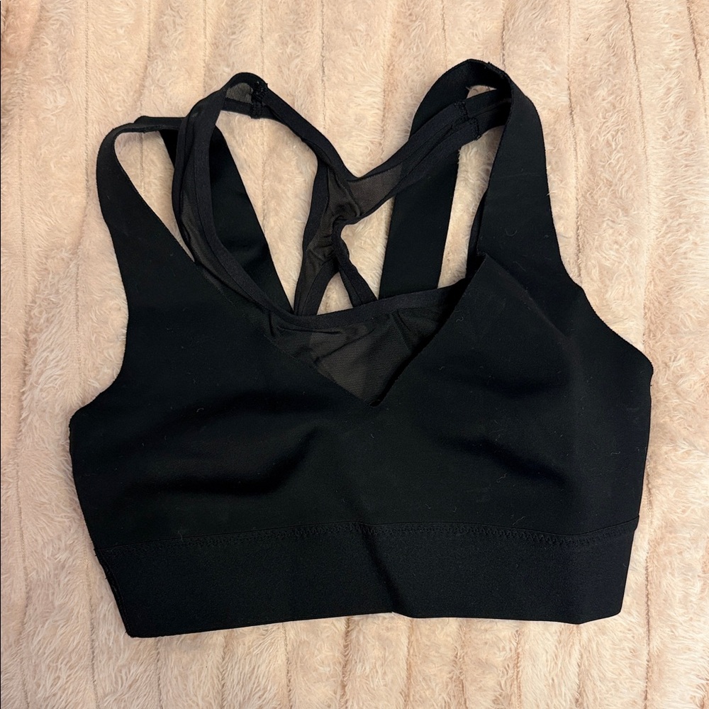 Athleta Black Strappy Sports Bra
